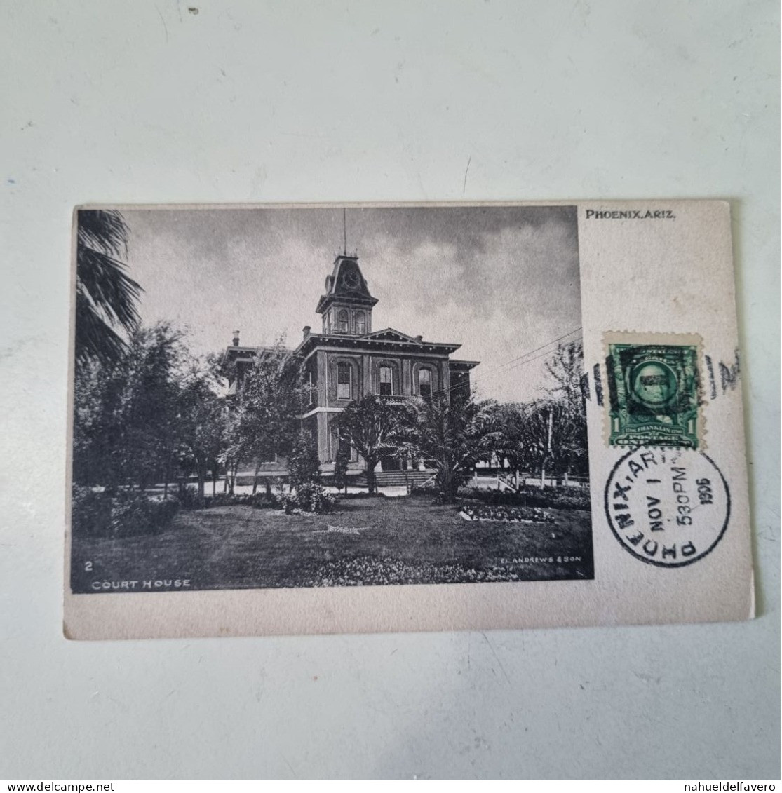 Circulated Postcard 1906 - COURT HOUSE, PHOENIX, ARIZONA - Phönix