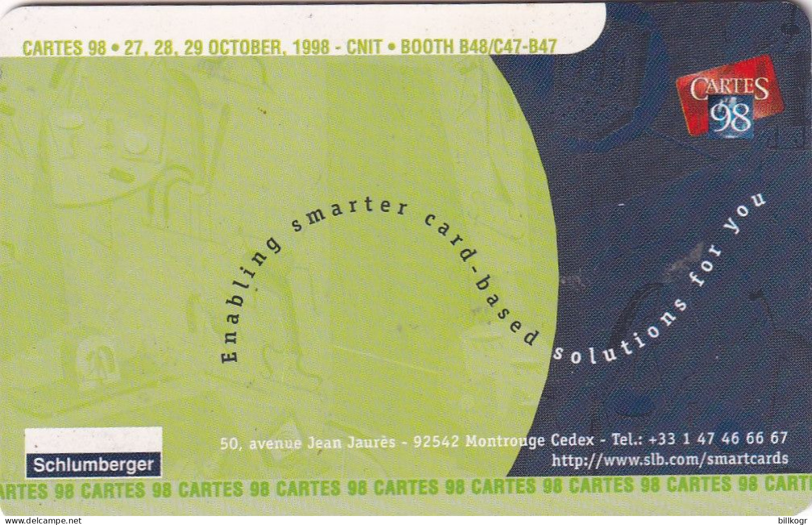 FRANCE - Cartes 1998, Schlumberger Demo Card - Sonstige & Ohne Zuordnung