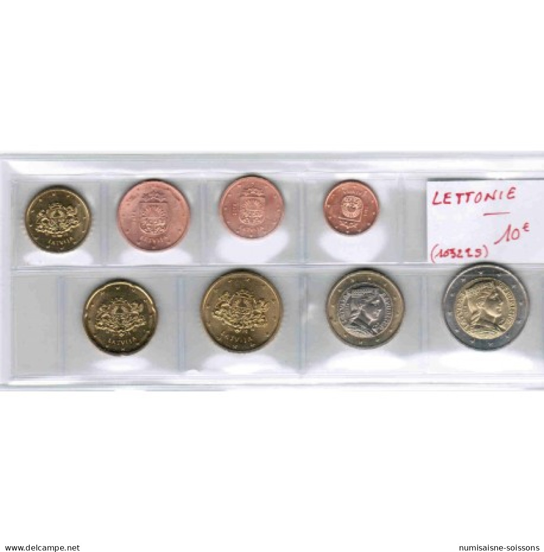 LETTONIE - SERIE VRAC EURO 8 PIECES  2014 (3.88 Euros) - Lettonie