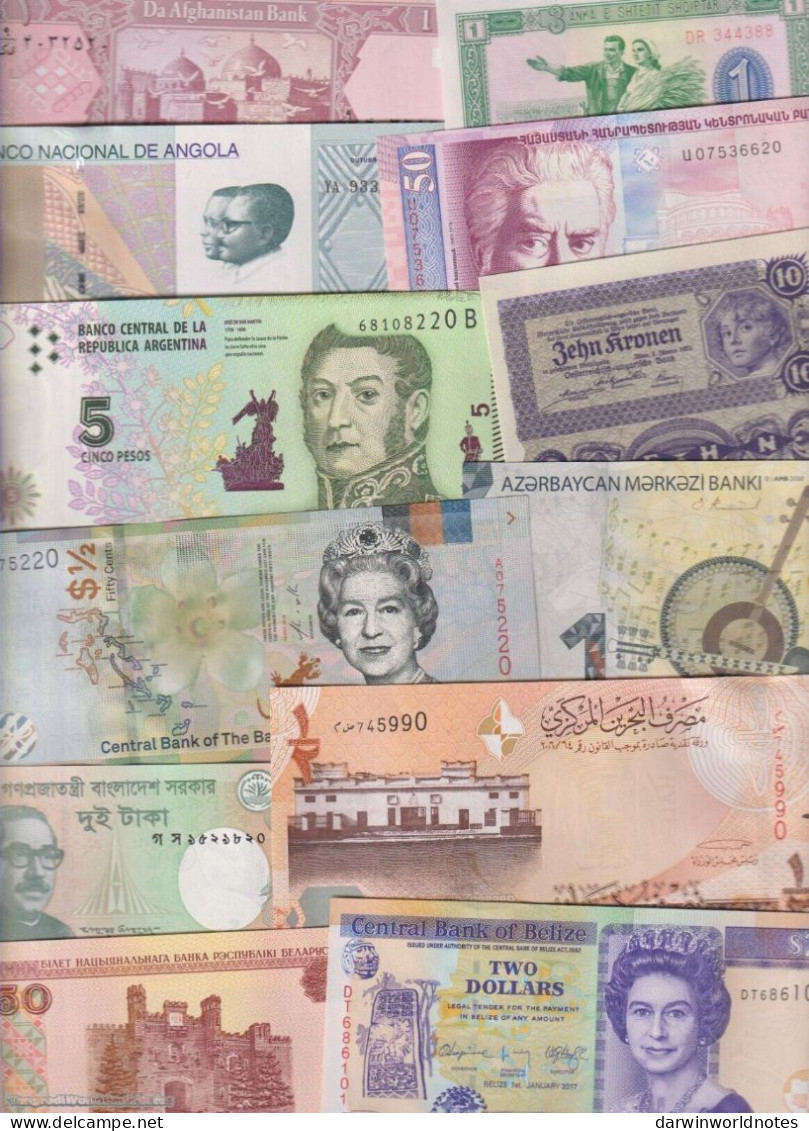 DWN - 150 World UNC Different Banknotes From 150 Different Countries - Verzamelingen & Kavels