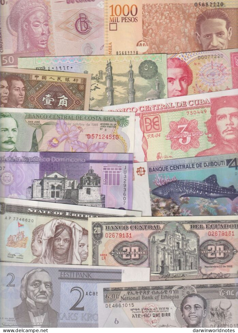 DWN - 150 World UNC Different Banknotes From 150 Different Countries - Colecciones Y Lotes