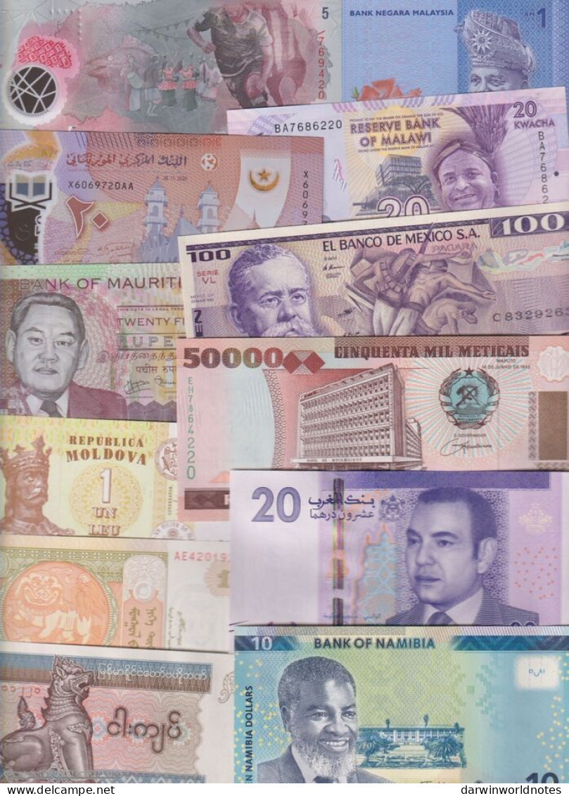 DWN - 150 world UNC different banknotes from 150 different countries