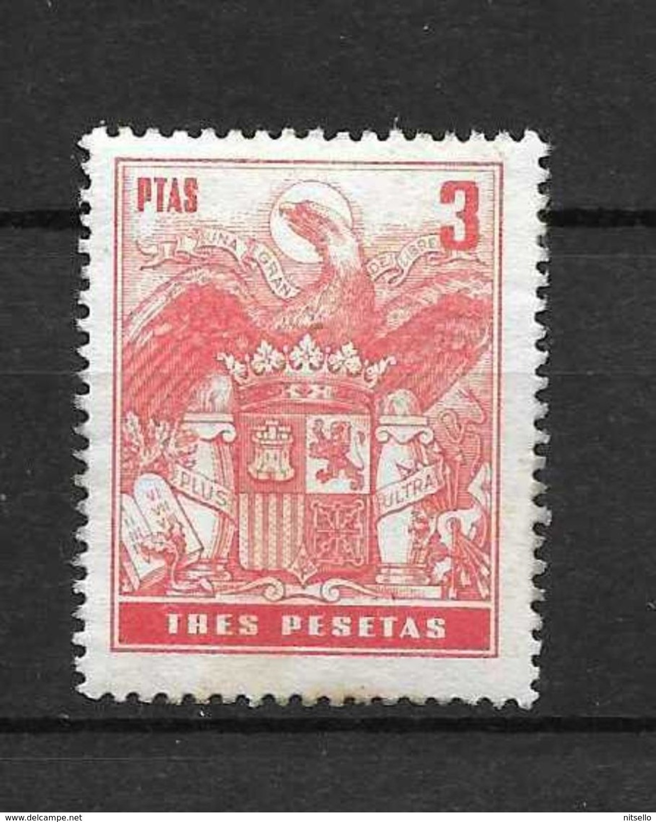 LOTE 1891 D  ///  ESPAÑA  SELLOS FISCALES  -  3 PTAS   SIN GOMA - Revenue Stamps