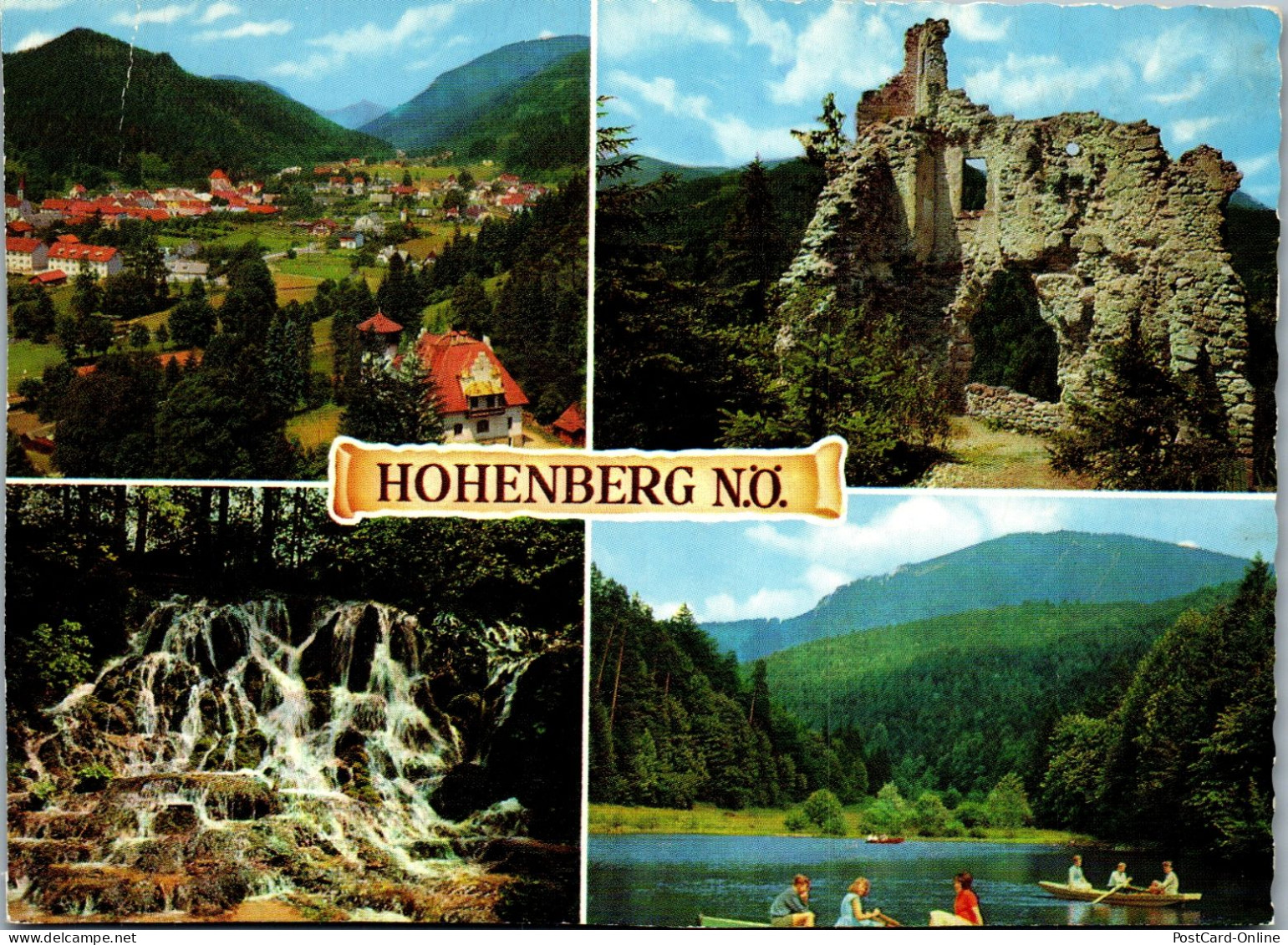 48144 - Niederösterreich - Hohenberg , Ruine , Wasserfall Finsterholz , Hinterbergteich - Gelaufen 1967 - Lilienfeld