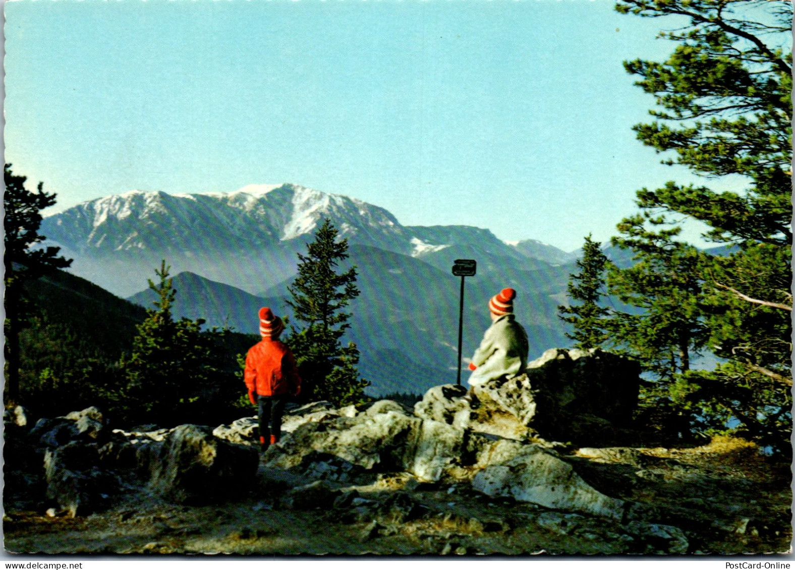 48139 - Niederösterreich - Hohe Wand , Blick Von Der Kleinen Kanzel Zum Schneeberg - Gelaufen 1980 - Neunkirchen