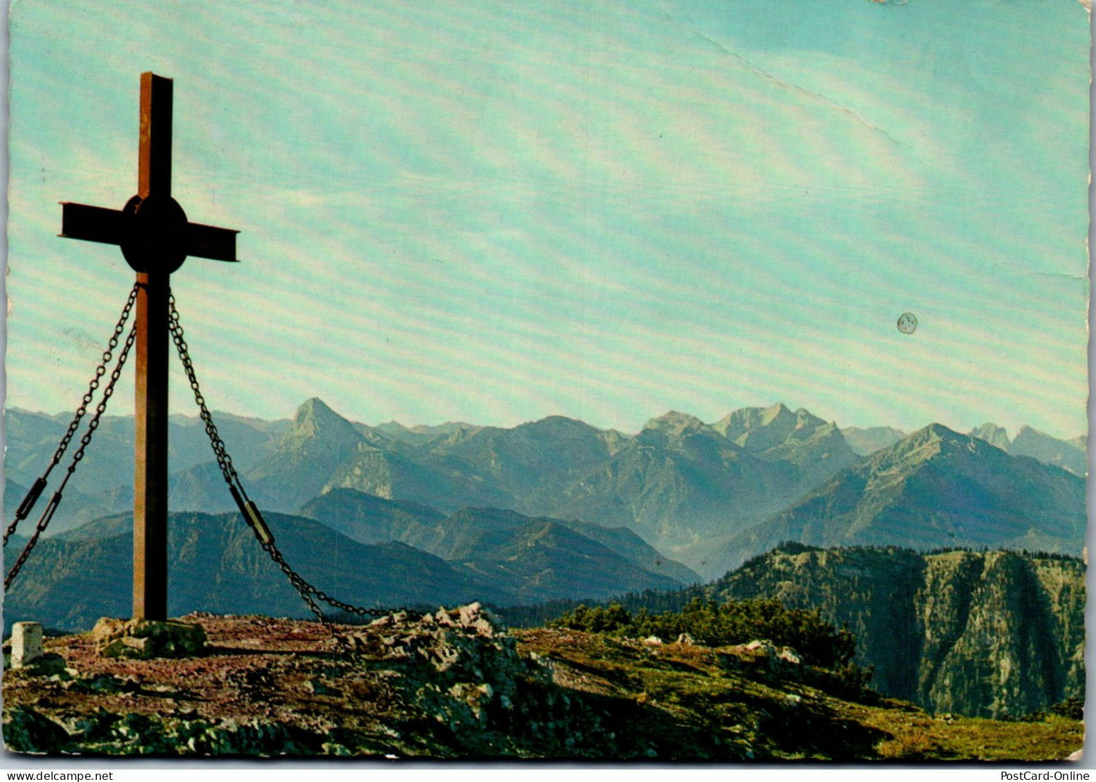 48123 - Niederösterreich - Göstling A. Ybbs , Hochkar , Gipfelpanorama , Gipfelkreuz - Gelaufen 1971 - Scheibbs