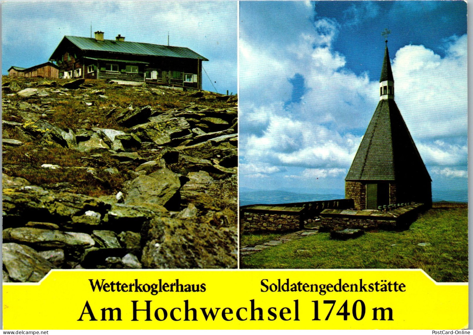 48086 - Niederösterreich - Hochwechsel , Wetterkoglerhaus , Soldatengedenkstätte , Soldatenfriedhof - Gelaufen 1982 - Wechsel