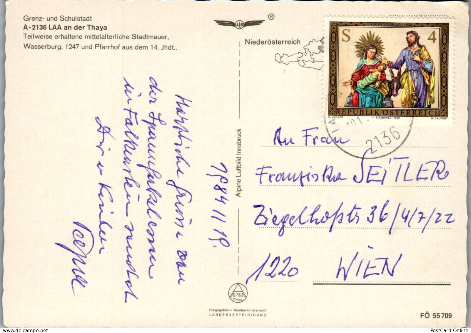 48071 - Niederösterreich - Laa A. D. Thaya , Panorama - Gelaufen 1984 - Laa An Der Thaya