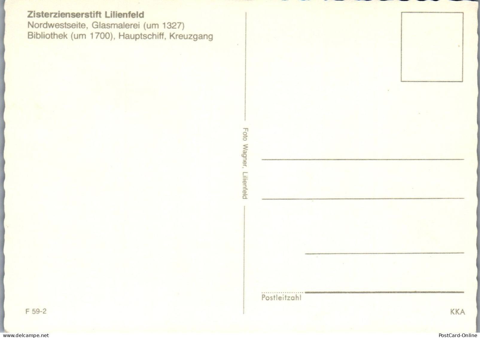 48049 - Niederösterreich - Lilienfeld , Zisterzienserstift , Nordwestseite , Glasmalerei , Bibliothek , Kreuzgang - Lilienfeld