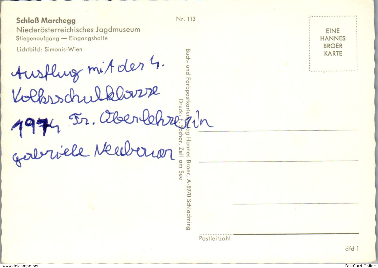 48033 - Niederösterreich - Marchegg , Schloß Marchegg , Jagdmuseum , Stiegenaufgang , Eingangshalle - Gelaufen 1974 - Gänserndorf