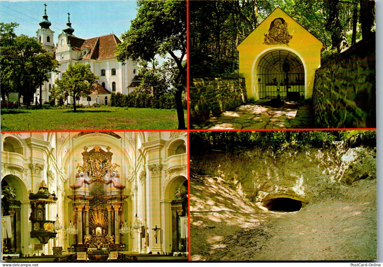 48029 - Niederösterreich - Maria Dreieichen , Wallfahrtsort , Wallfahrtskirche , Bründlkapelle , Graselhöhle - Gel. 1985 - Rosenburg