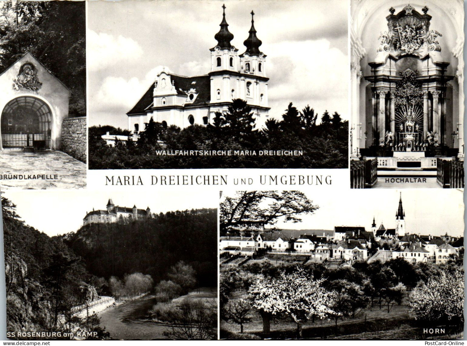 48032 - Niederösterreich - Maria Dreieichen , Bründlkapelle , Schloss Rosenburg Am Kamp , Stift Altenburg - Gel. 1968 - Rosenburg