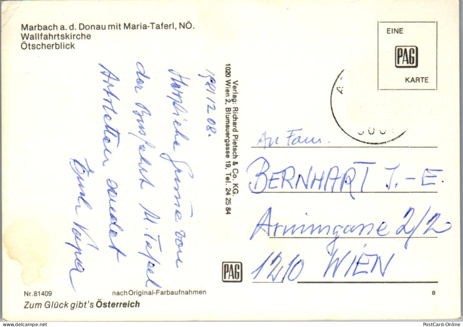 47988 - Niederösterreich - Maria Taferl , Marbach A. D. Donau Mit Maria Taferl , Wallfahrtskirche , Ötscherblick - 1981 - Maria Taferl