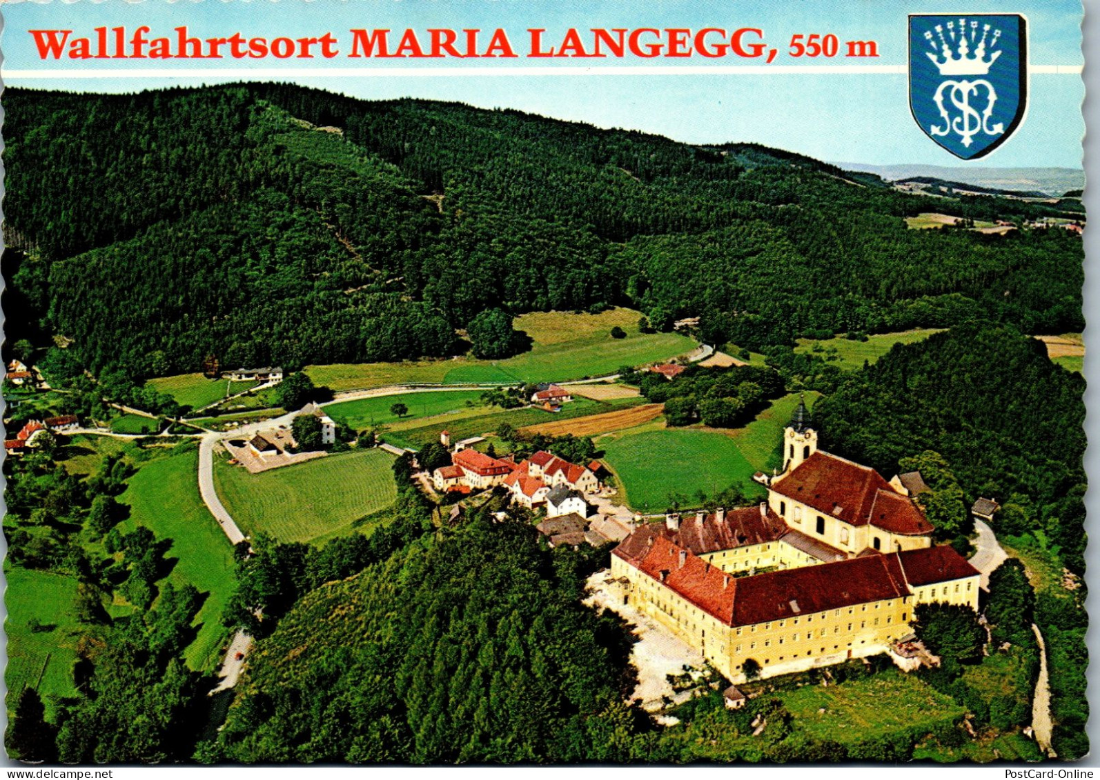 47975 - Niederösterreich - Maria Langegg , Wallfahrtsort , Servitenkloster , Panorama , Wachau - Gelaufen 1983 - Krems An Der Donau