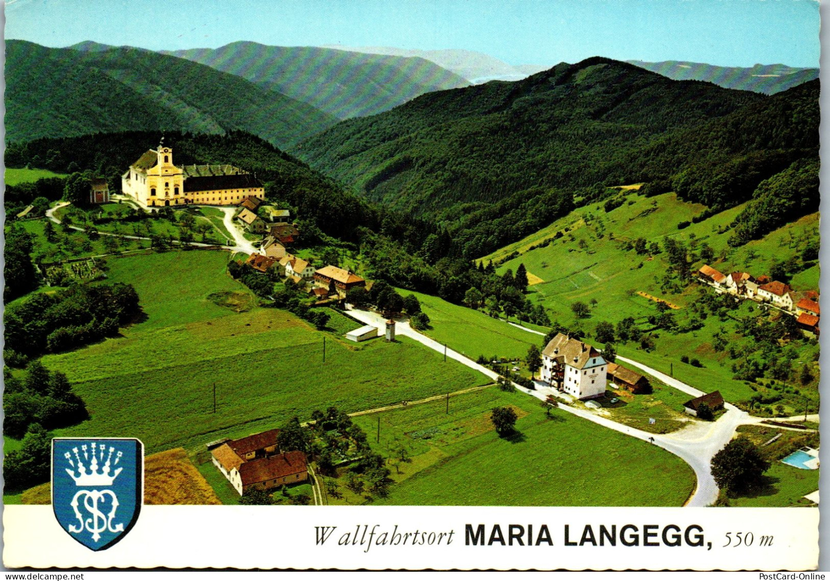 47976 - Niederösterreich - Maria Langegg , Wallfahrtsort , Servitenkloster , Panorama , Wachau - Gelaufen 1971 - Krems An Der Donau