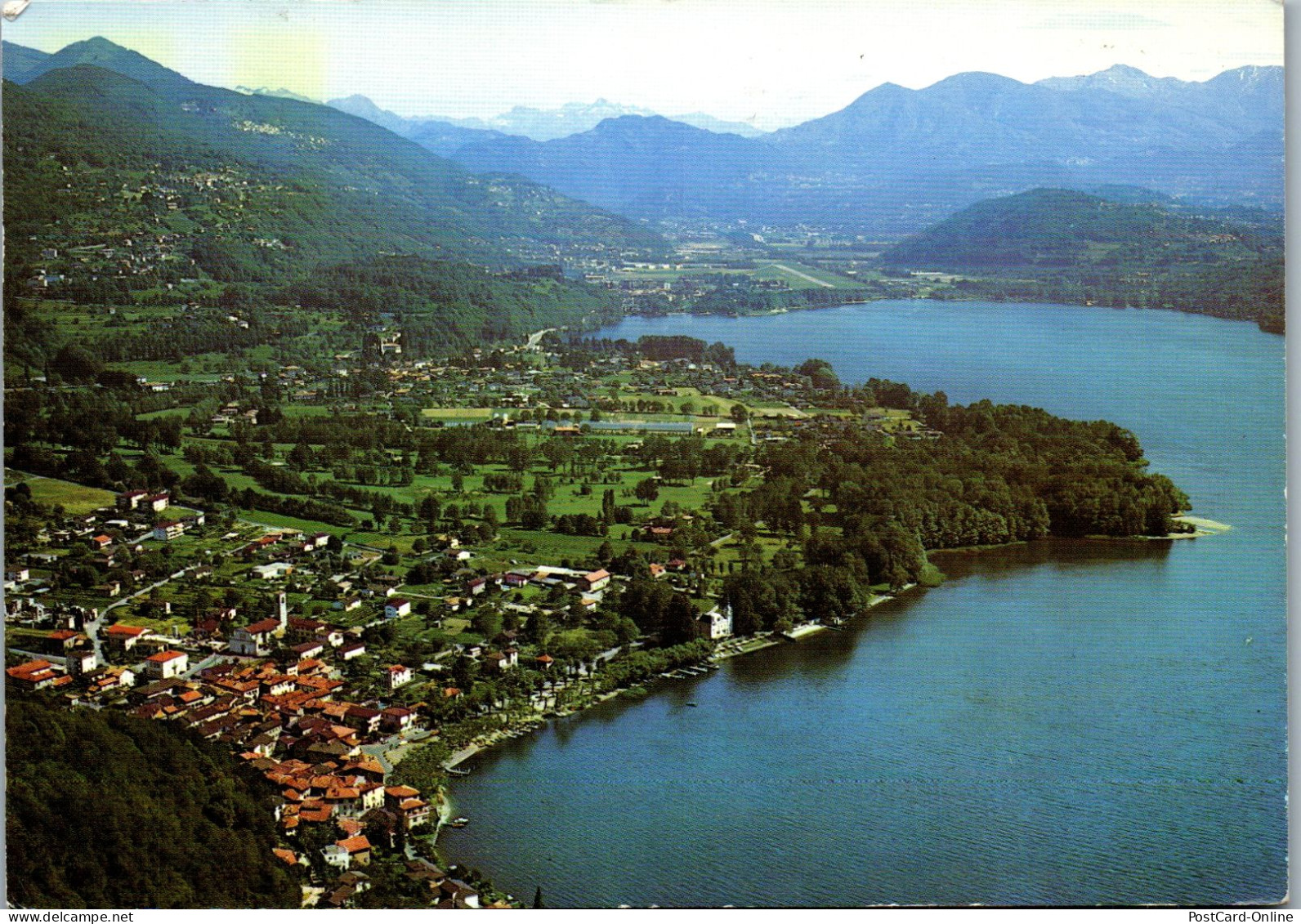 47953 - Schweiz - Caslano , Lago Di Lugano , Panorama - Gelaufen 1983 - Caslano