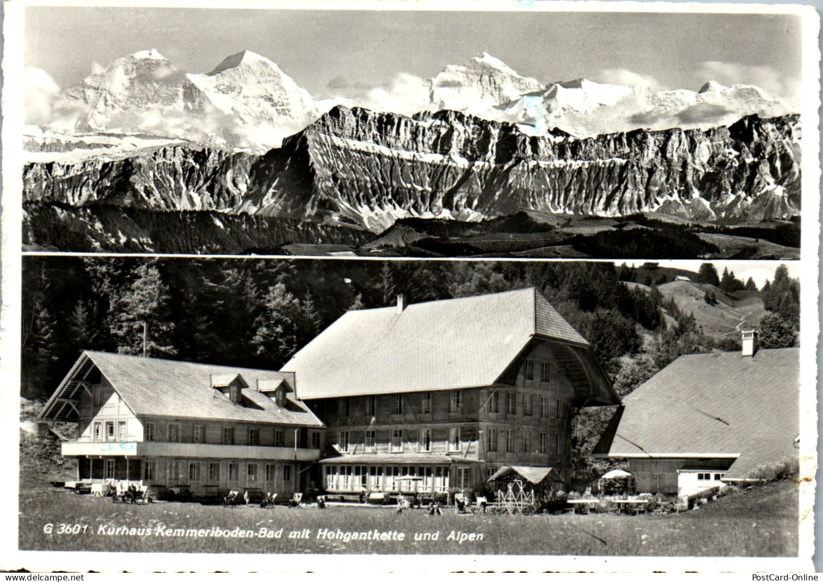 47944 - Schweiz - Schangnau , Kurhaus Kemmeriboden Bad Mit Hohgantkette Und Alpen , Fam. Gerber - Gelaufen  - Schangnau