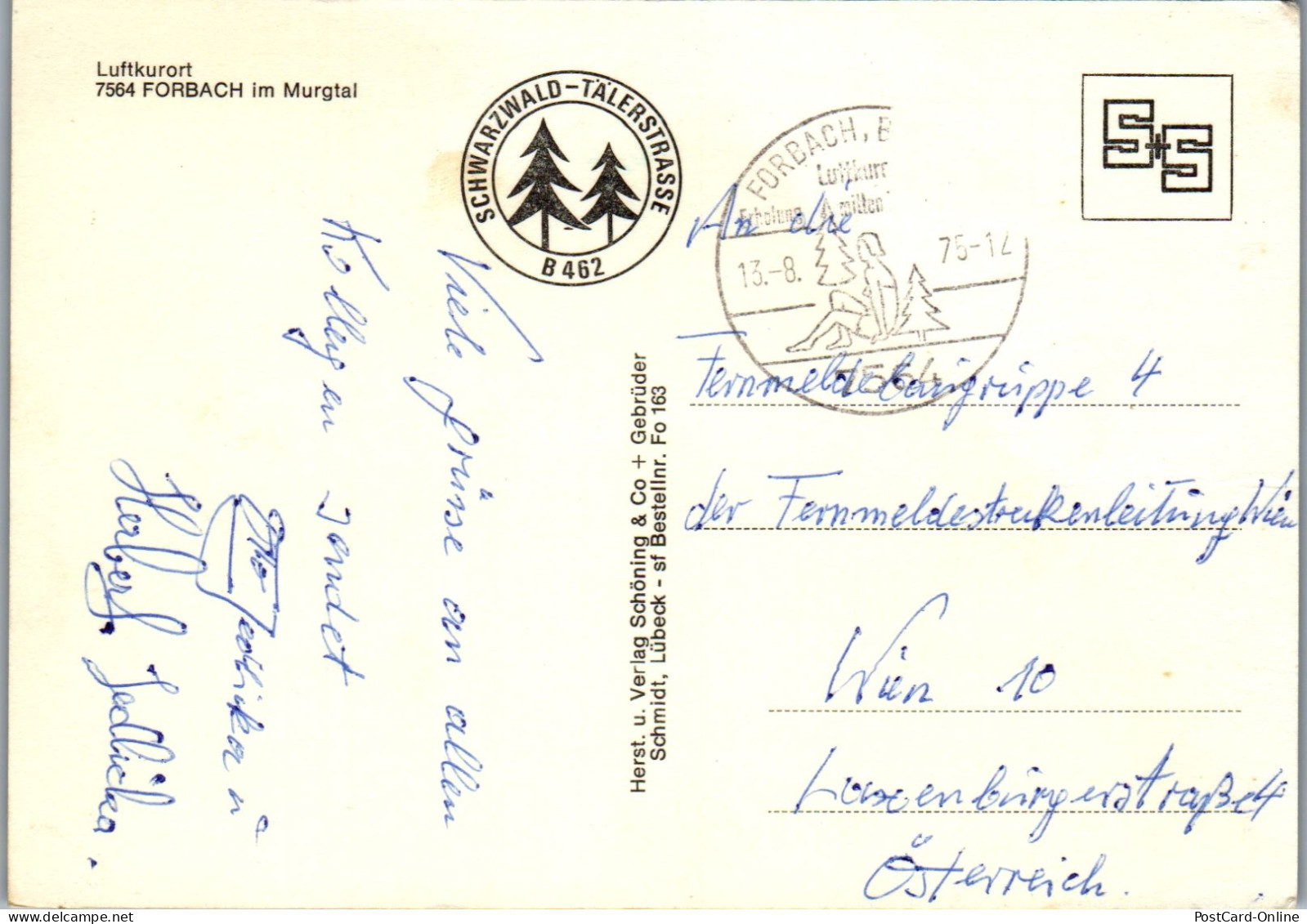 47716 - Deutschland - Forbach , Im Murgtal , Kurhaus , Brettfelsen , Schwarzenbachtalsperre - Gelaufen 1975 - Forbach