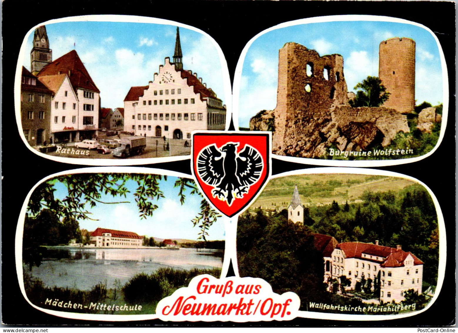 47707 - Deutschland - Neumarkt , Opf. , Rathaus , Mädchen Mittelschule , Ruine Wolfstein , Mariahilfberg - Gel. 1982 - Neumarkt I. D. Oberpfalz