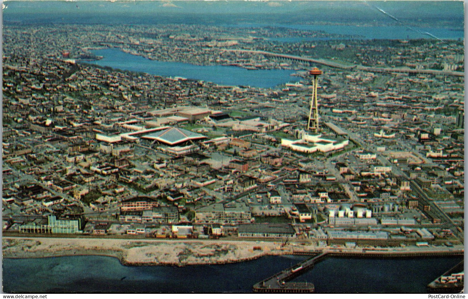 48499 - USA - Seattle , Seatle Center Space Needle And Coliseum , Washington - Gelaufen 1970 - Seattle