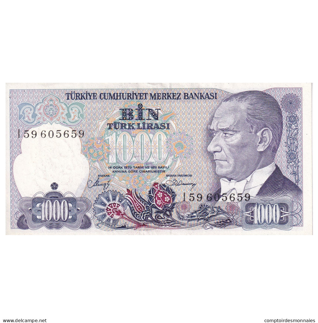 Billet, Turquie, 1000 Lira, 1970, KM:196, SUP - Turquie