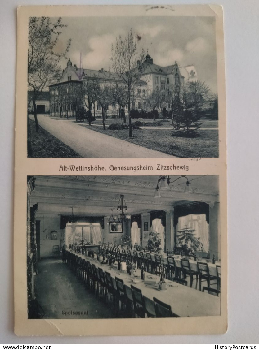 Alt-Wettinshöhe, Genesungsheim Zitzschewig, Aussenansicht, Speisesaal, 1916 - Radebeul