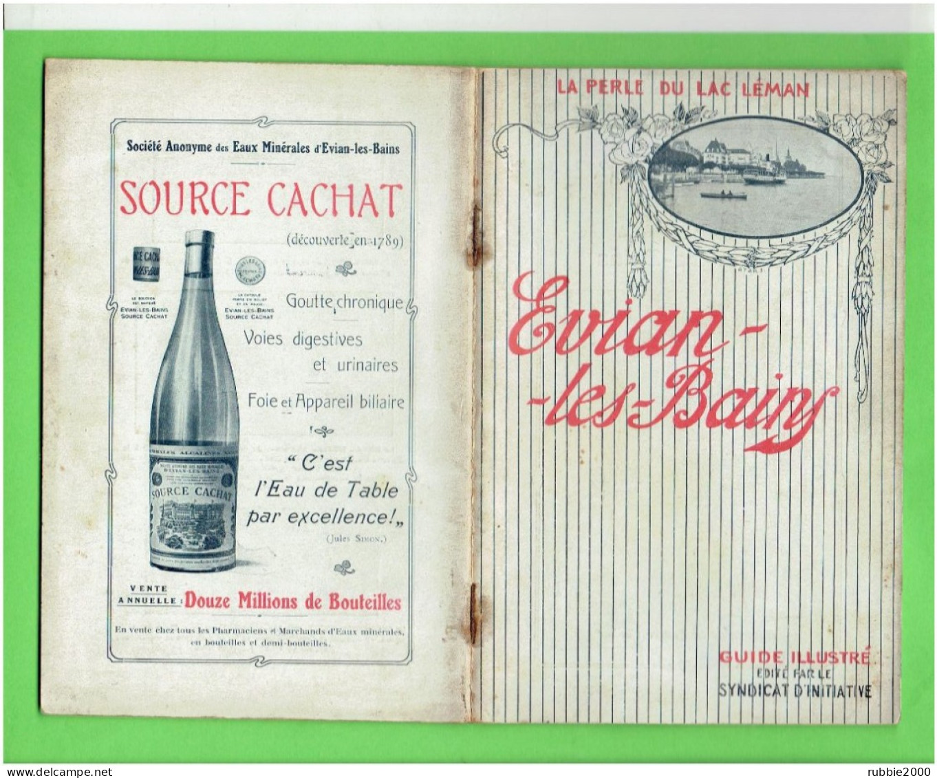 EVIAN LES BAINS 1910 HAUTE SAVOIE GUIDE ILLUSTRE SYNDICAT D INITIATIVE STATION THERMALE ET CLIMATIQUE - Rhône-Alpes