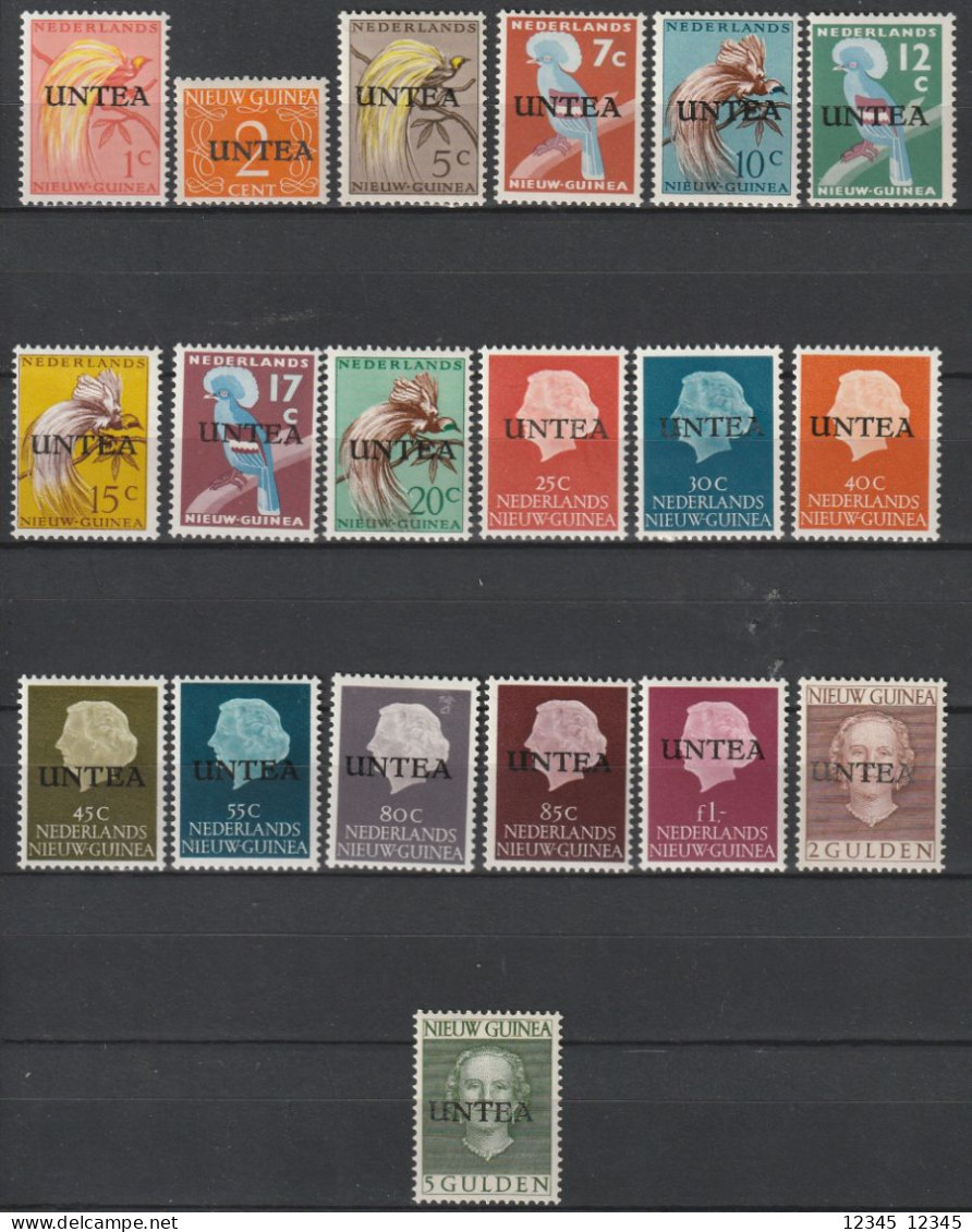 West Nieuw Guinea 1962, Plakker MH, NVPH 1-19, First Print UNTEA - Netherlands New Guinea