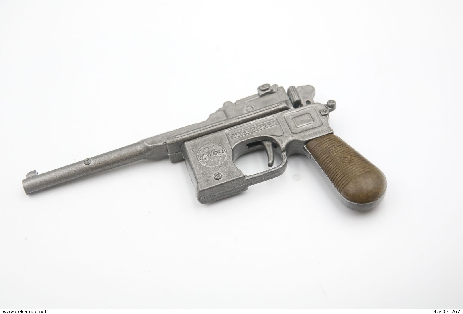Vintage TOY GUN : COIBEL MAUSER C96 - L=12cm - 19??s - Made In Spain - Keywords : Cap - Revolver - Pistol - Armes Neutralisées