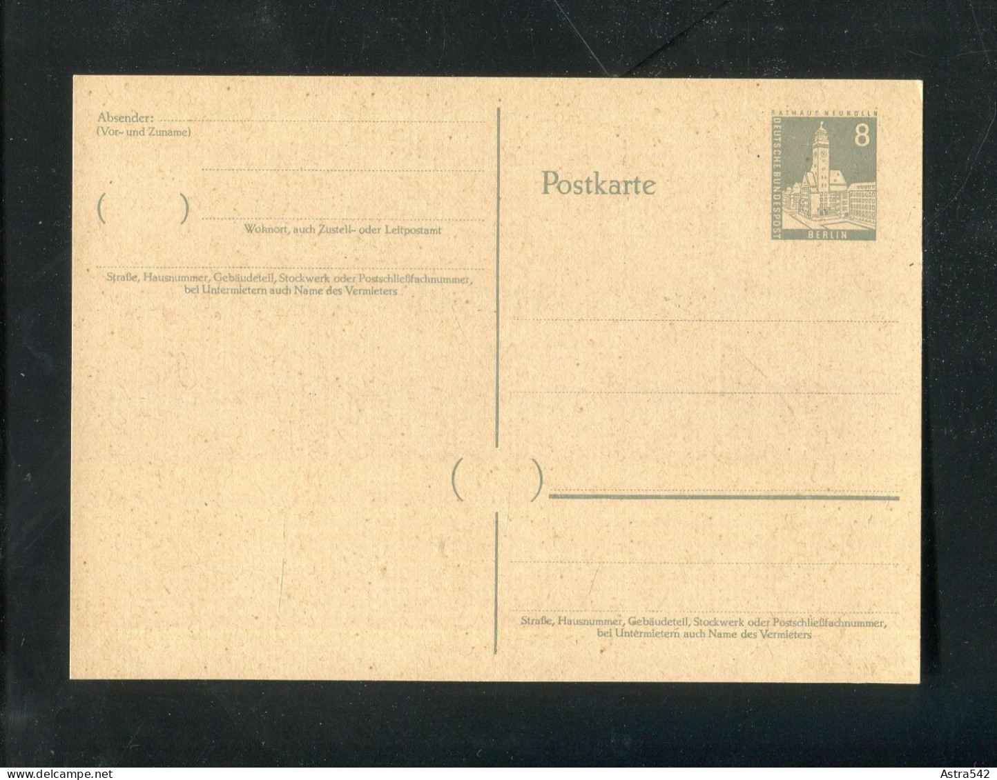 "BERLIN" 1957/1958, Postkarte Mi. P 35I ** (4714) - Cartes Postales - Neuves