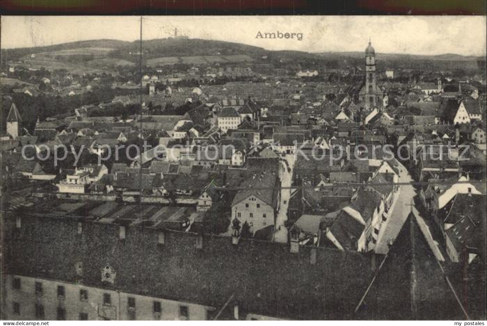 42324306 Amberg Oberpfalz Stadtbild Mit Kirche Amberg Oberpfalz - Amberg