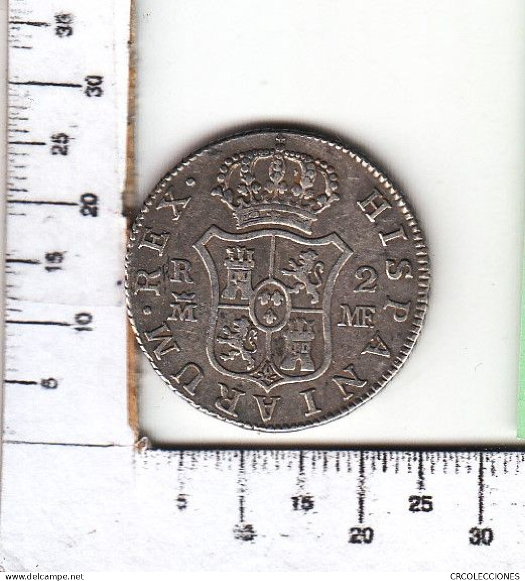 CRBAN260 MONEDA ESPAÑA 2 REALES 1800 CARLOS IV - Autres & Non Classés