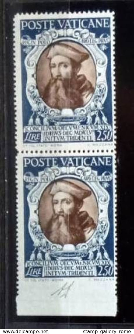 CITTA' DEL VATICANO - 1946 4° Centenario Del Concilio Di Trento Coppia Nuova ** - Non Dentellata In Basso - Variétés & Curiosités