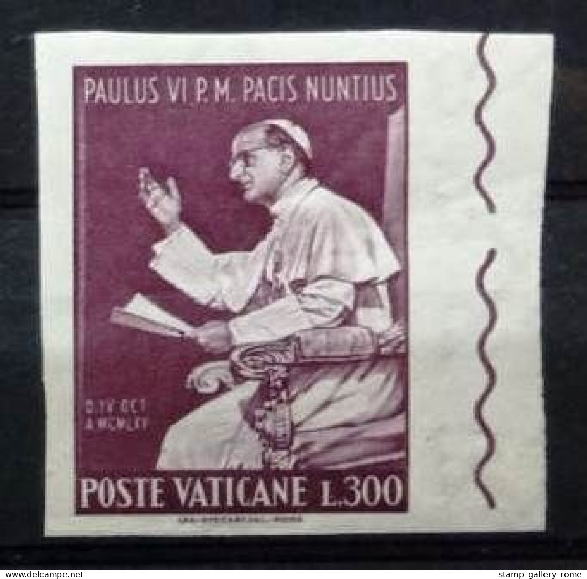 SCV - 1965 Visita Di Paolo VI All'O.N.U. Nuovo ** - 300 L. Non Dentellato - Varietà E Curiosità