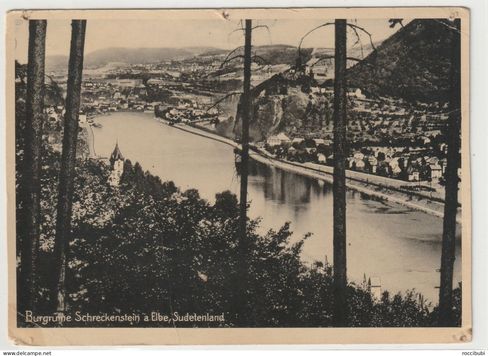 Burgruine Schreckenstein A. Elbe, Sudetenland - Sudeten