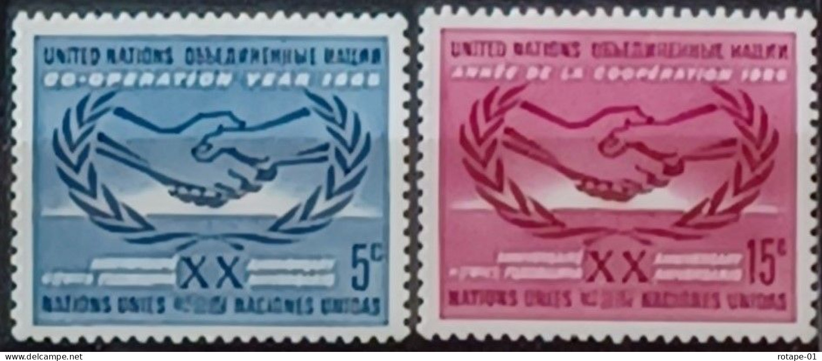 Nations Unies  1965,  YT N°139-40  N**,  Cote YT 0,8€ - Nuovi