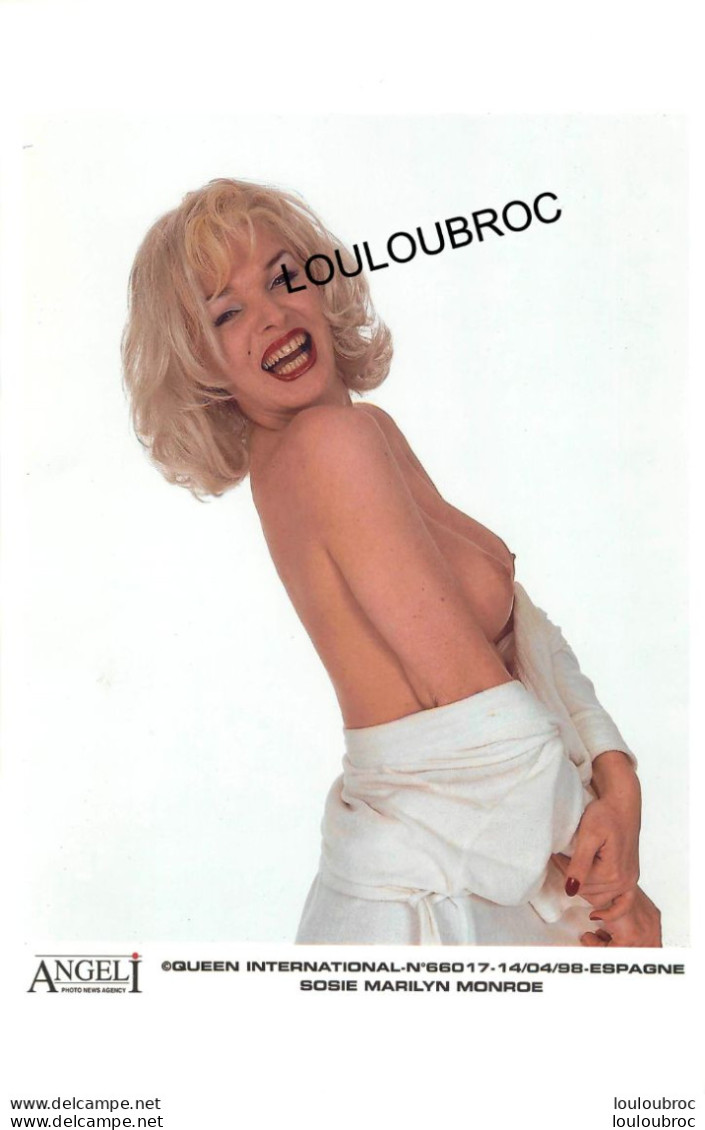 SOSIE DE MARILYN MONROE 04/1998  PHOTO AGENCE ANGELI 27x18cm - Pin-up