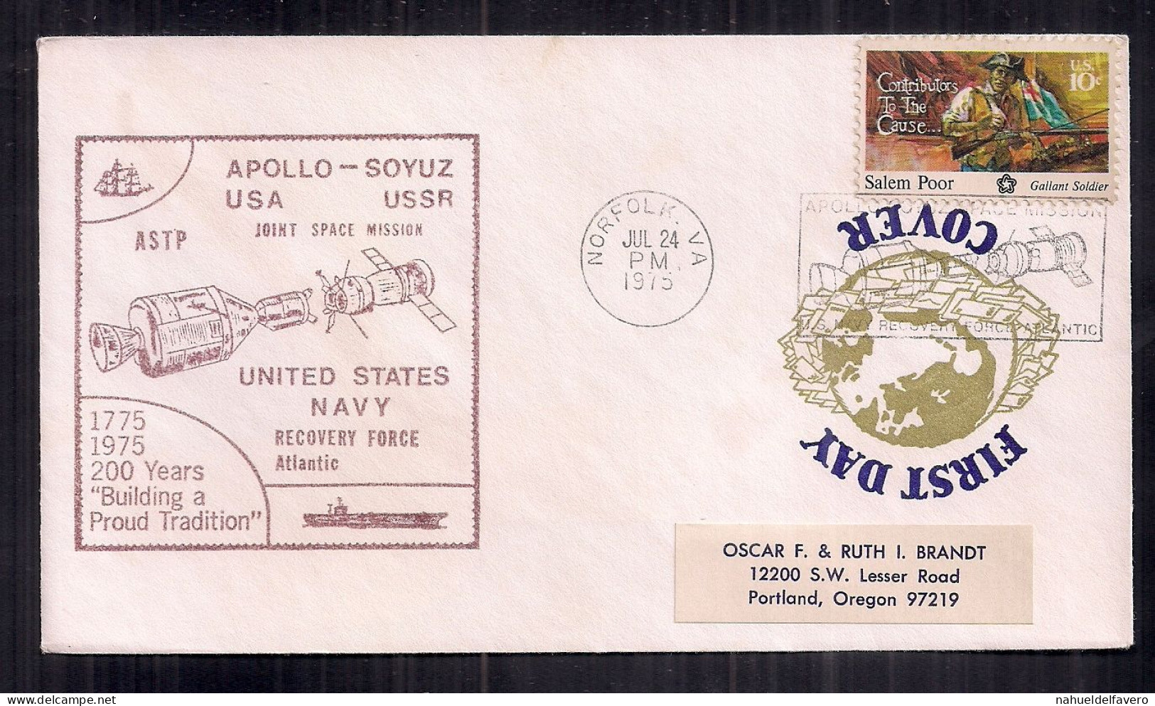 UNITED STATES,FDC APOLLO-SOYUZ 1975 - Etats-Unis
