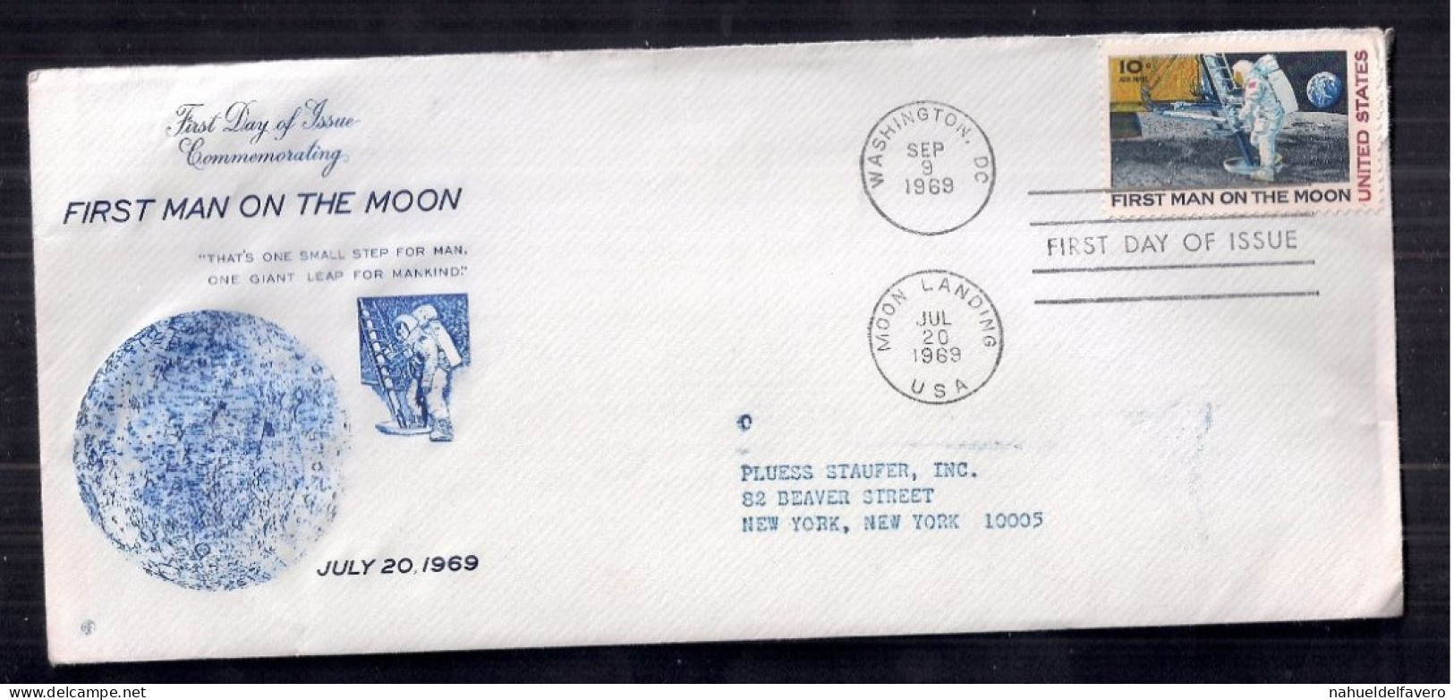 UNITED STATES, FDC FIRST MAN ON THE MOON - Etats-Unis