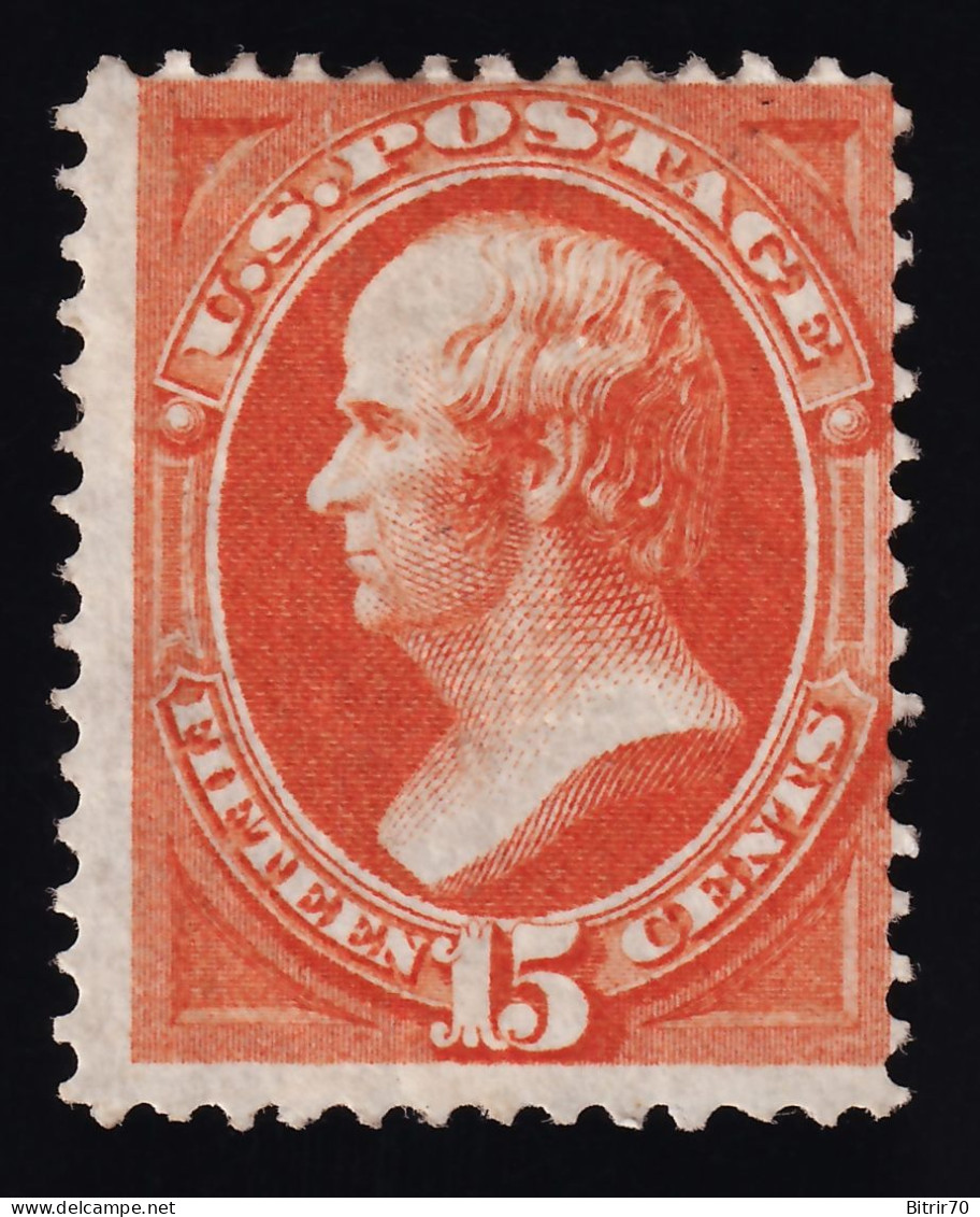 Estados Unidos, 1870-82  Y&T. 46. MH,  15 C. Naranja, - Unused Stamps