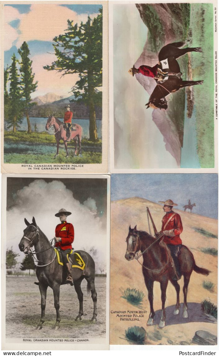 Royal Canadian Mounted Police Constable 4x Old RPC Postcard S - Police - Gendarmerie