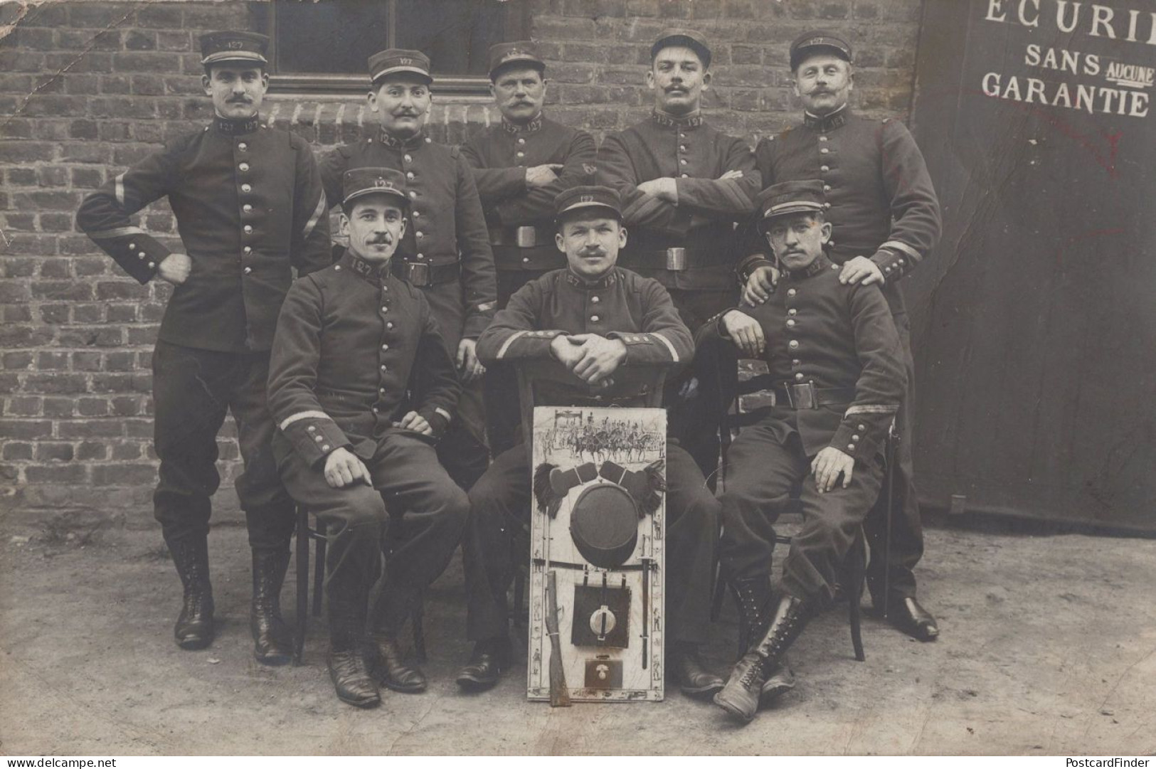 Group Of French Police Antique France Policeman Old Postcard - Police - Gendarmerie