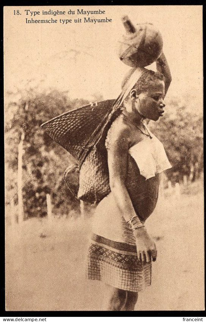 RUANDA URUNDI(1928) Native. Illustrated Postal Card Of Belgian Congo Overprinted For Use In Ruanda-Urundi. Sepia Photo O - Entiers Postaux