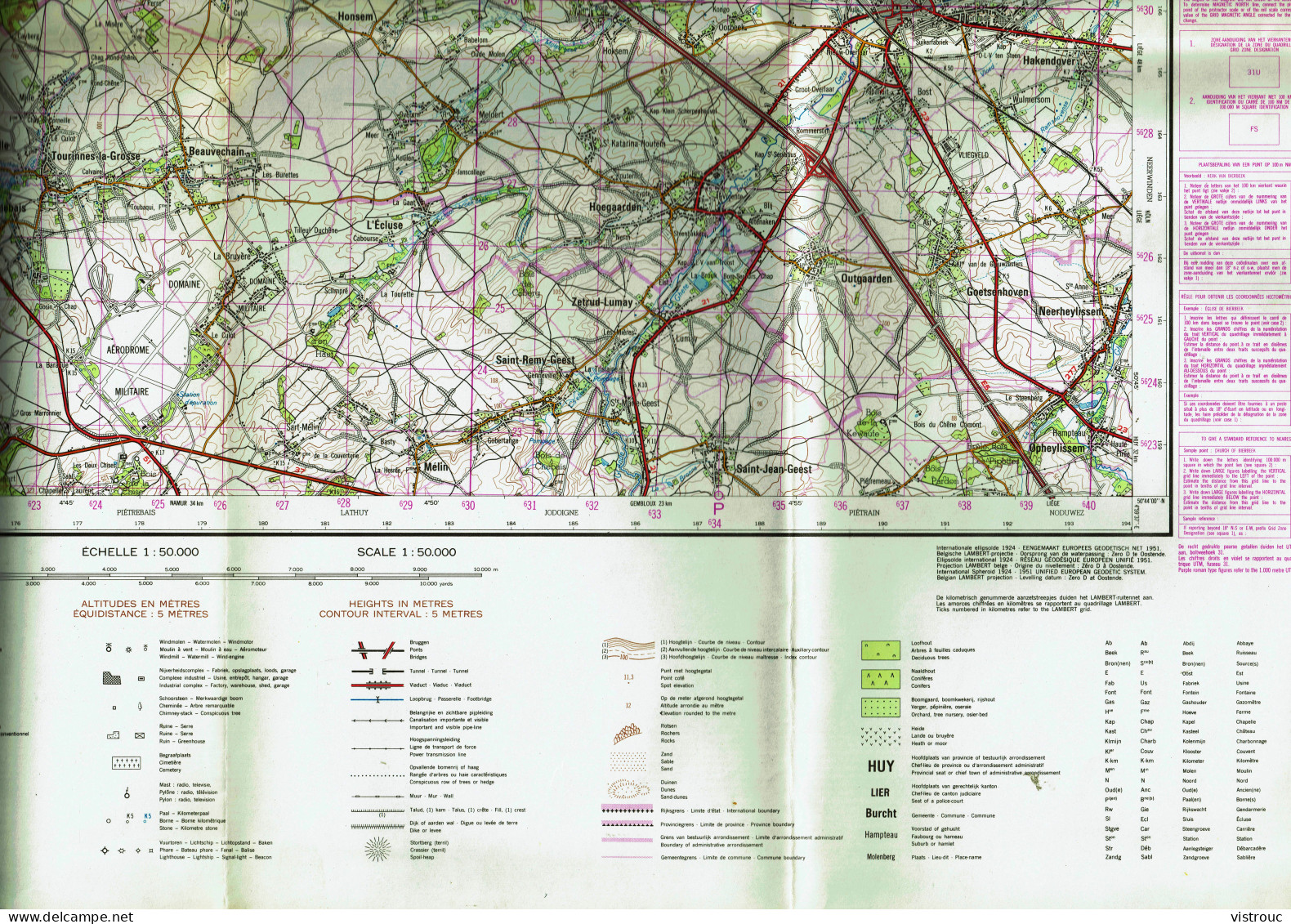 Institut Géographique Militaire Be - "LOUVAIN - LEUVEN" - N° 32 - Edition: 1973 - Echelle 1/50.000 - Cartes Topographiques