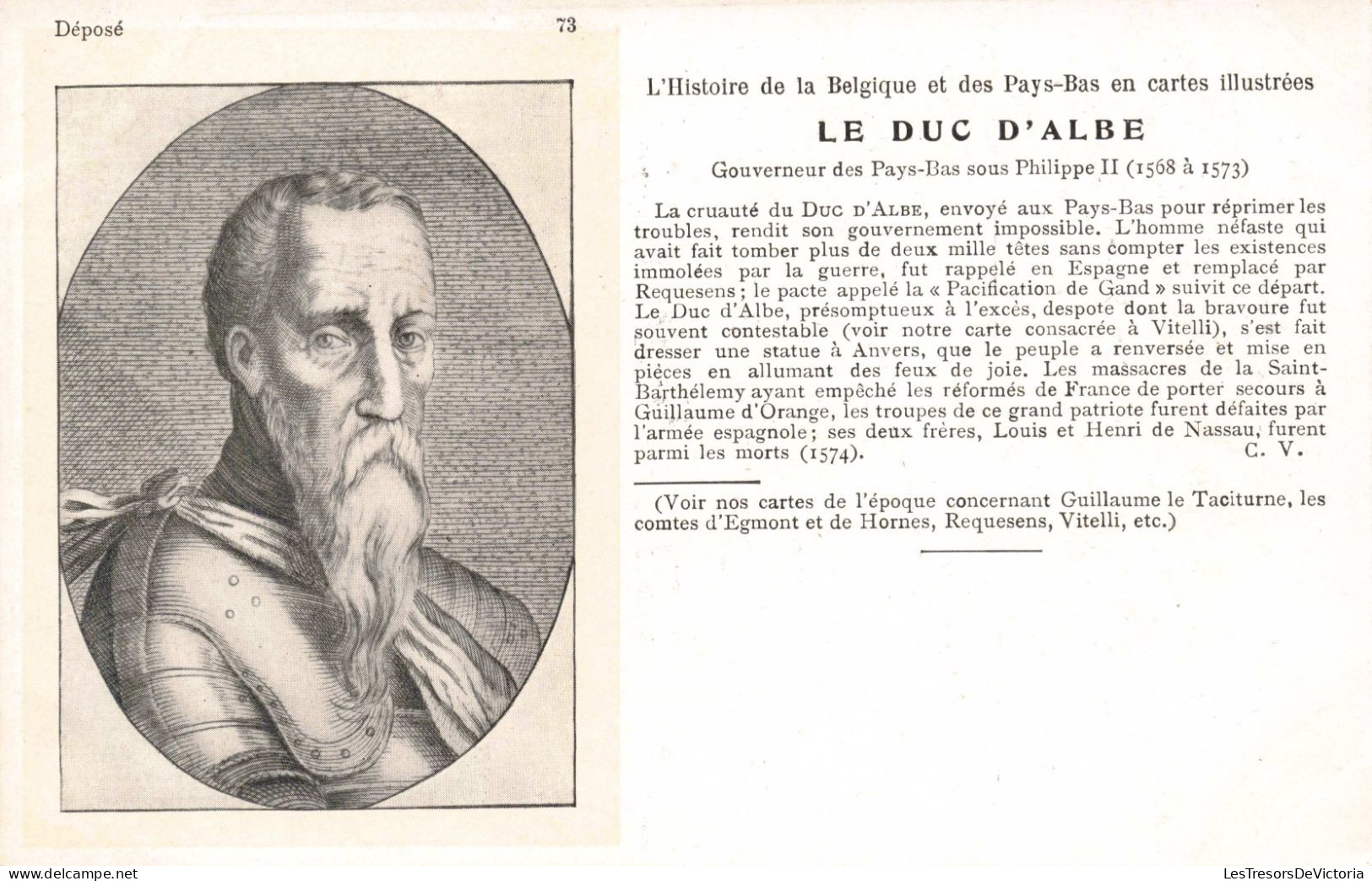 CELEBRITES - Hommes Politiques - Le Duc D'Albe - Gouverneur Des Pays-Bas Sous Philippe II - Carte Postale Ancienne - Politieke En Militaire Mannen