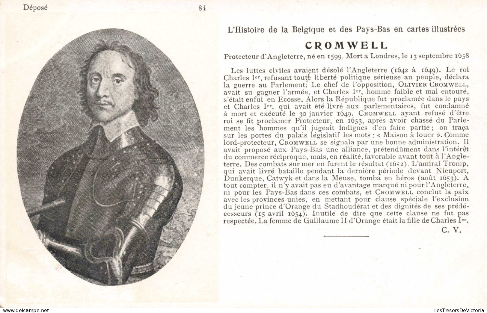 CELEBRITES - Hommes Politiques & Militaires - Cromwell - Militaire Anglais - Carte Postale Ancienne - Hommes Politiques & Militaires