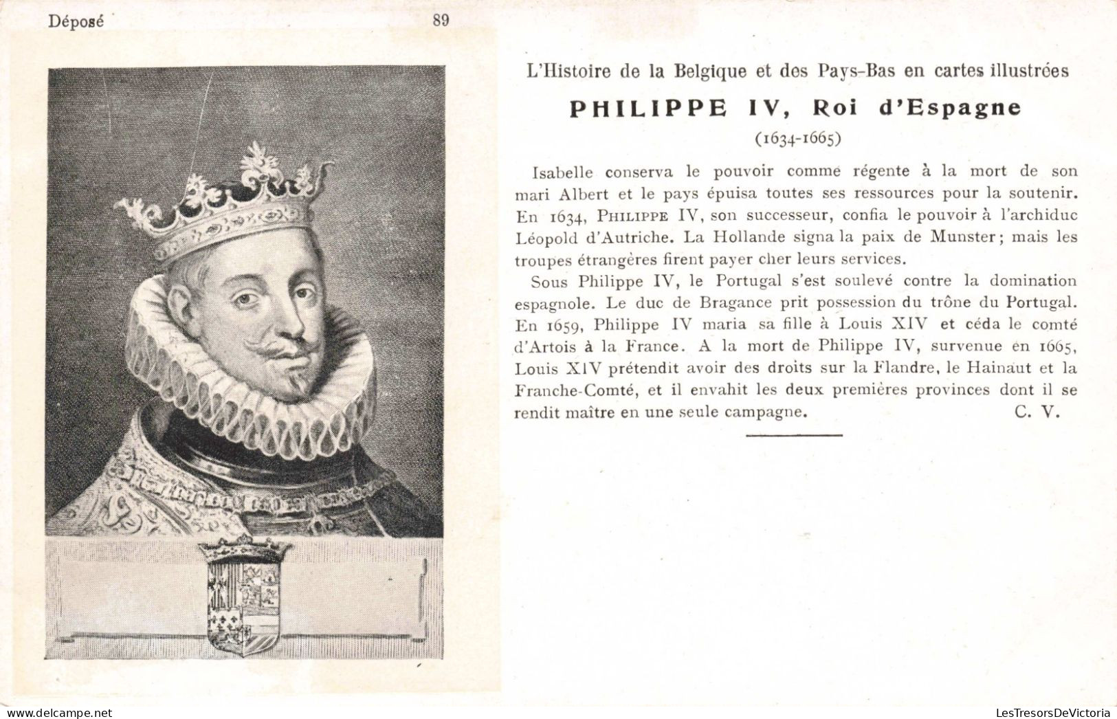 CELEBRITES - Hommes Politiques - Philippe IV, Roi D'Espagne - Carte Postale Ancienne - Künstler