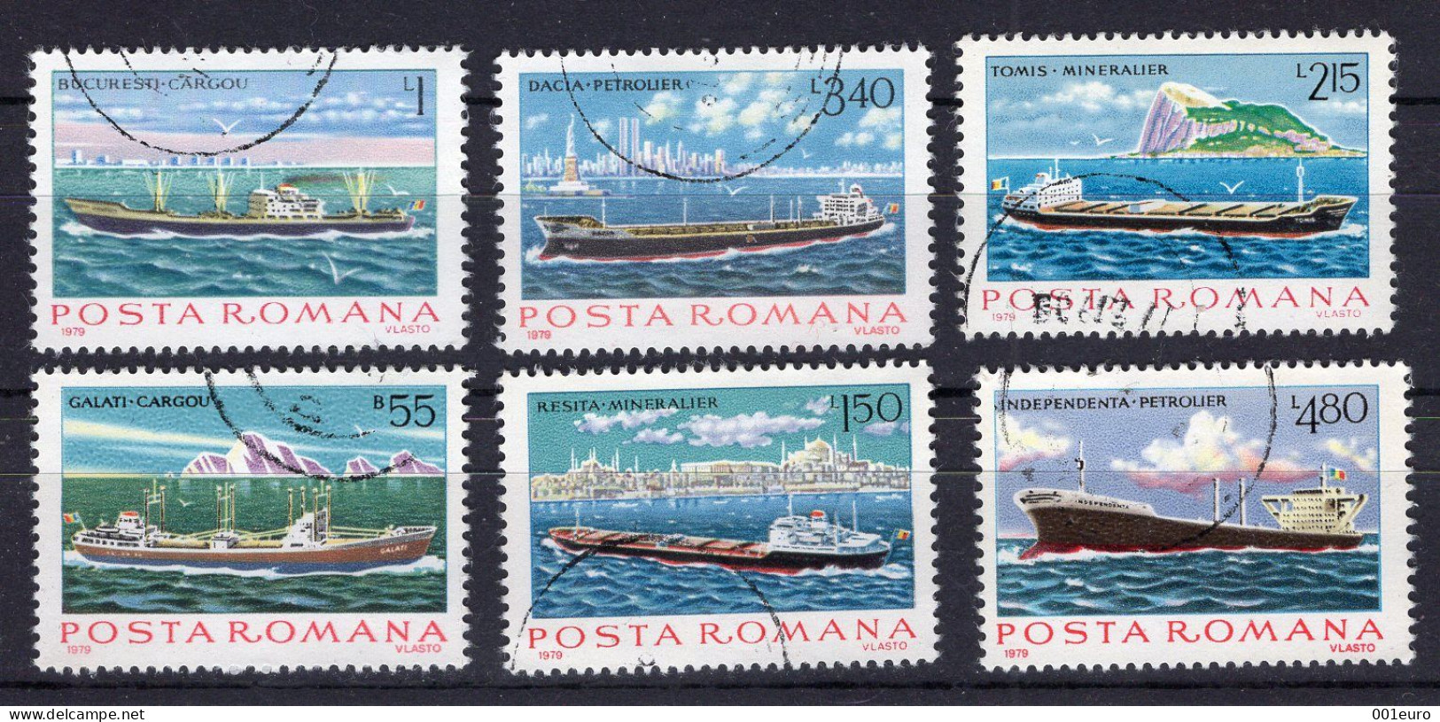 ROMANIA 1979 : SHIPS, 6 Used Stamps - Registered Shipping! - Gebraucht