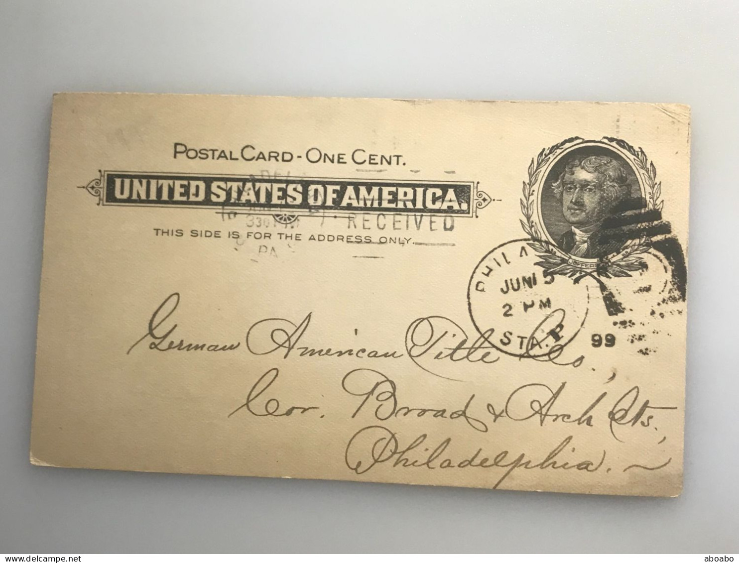 USA Postkarten  1899 --K 7 - Autres & Non Classés