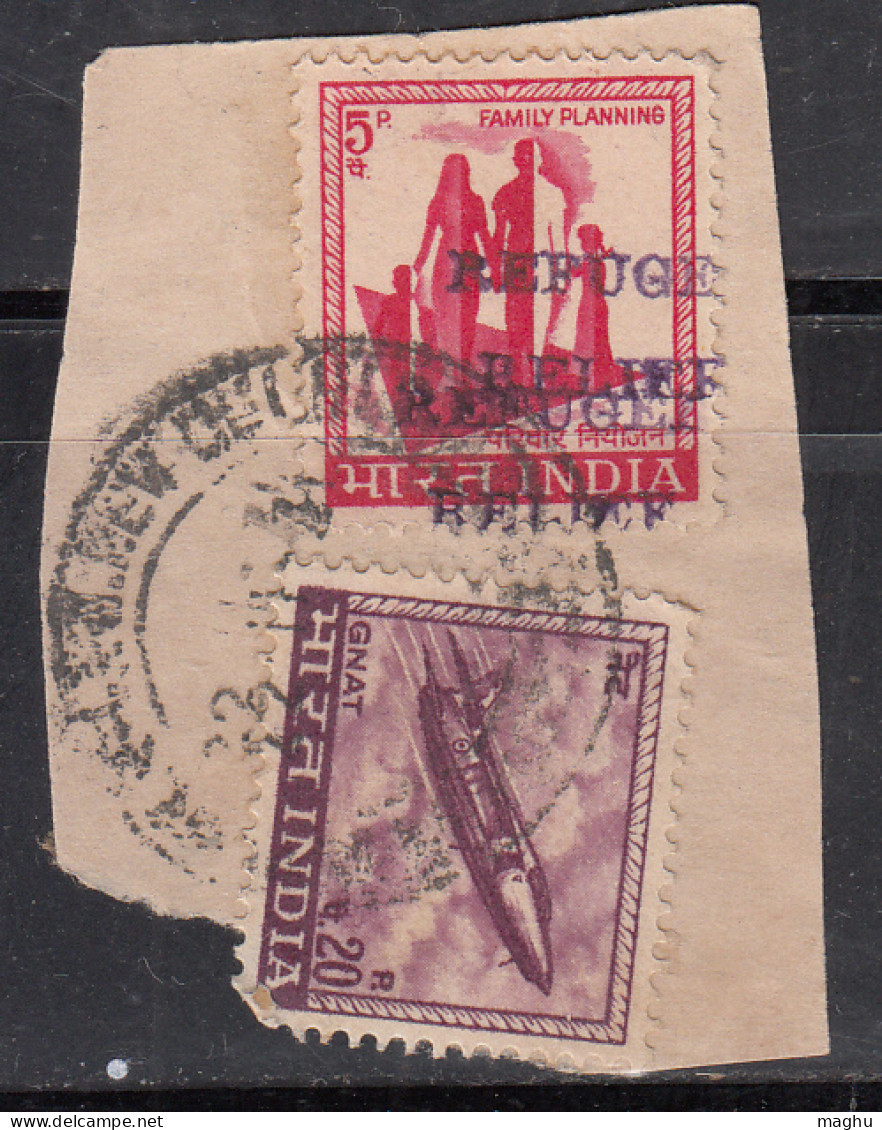 Refugee Relief Used On Piece, India RRT - Francobolli Di Beneficenza